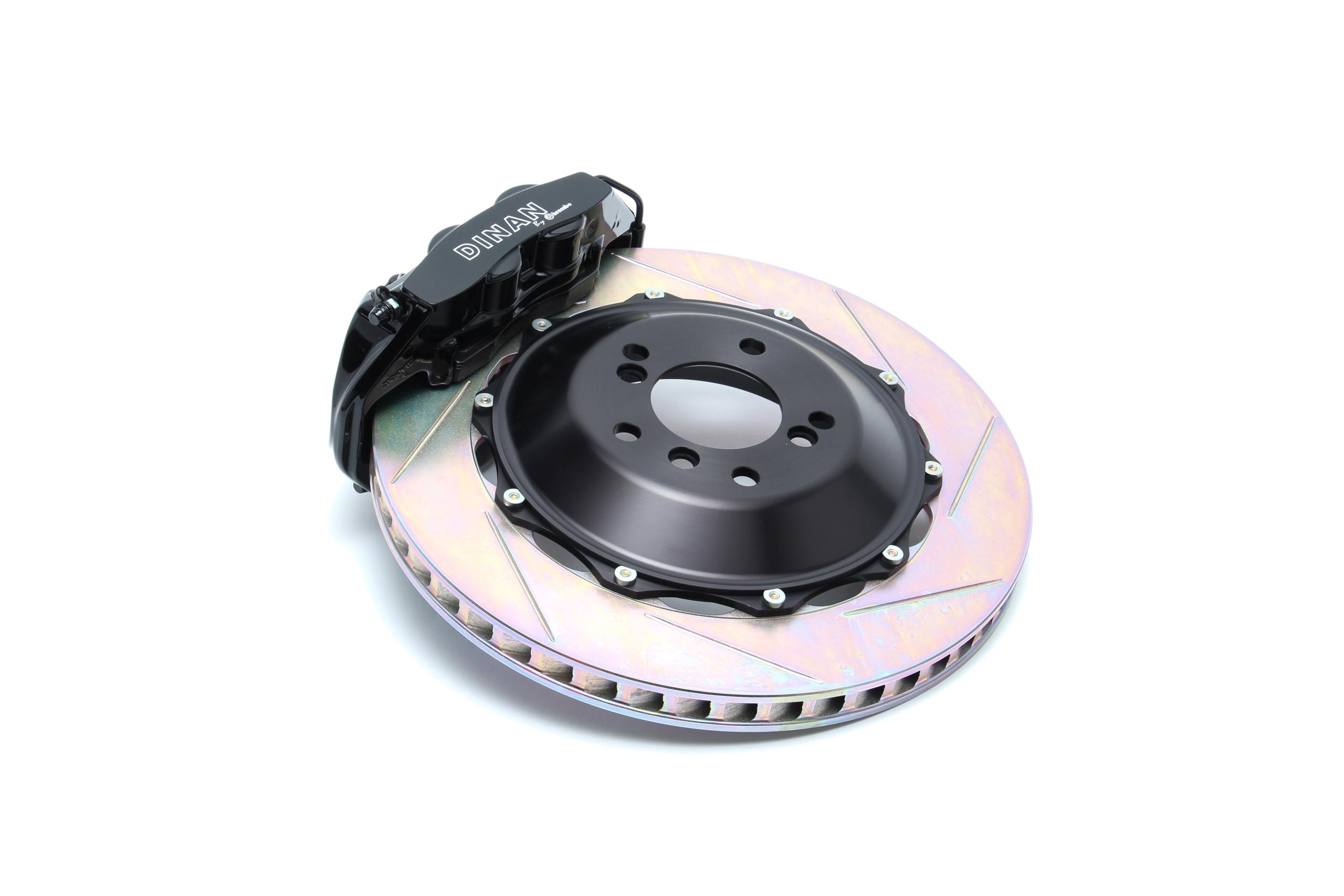Dinan Brembo Brake Set; Rear; Black Caliper; Slotted; - D290-0803-B