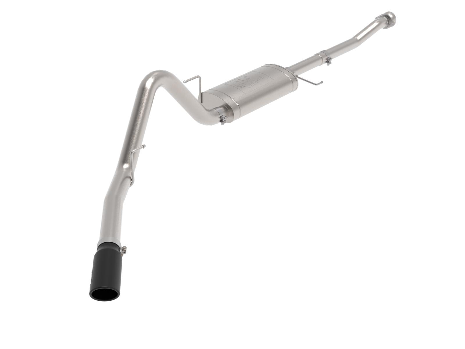 AFE 49-43125-B Apollo GT Series 3 IN to 3-1/2 IN 409 Stainless Steel Cat-Back Exhaust System w/ Black Tip (2021-2025 Ford F-150 V6-2.7 TT / 3.5L TT / V8-5.0L)