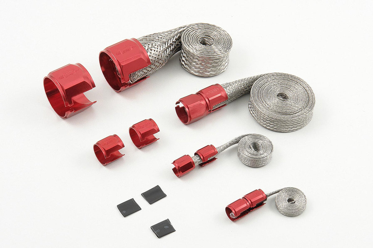 Mr. Gasket Flex-Braid Hose Sleeve Kit - Red.  - 8090
