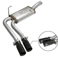AFE Rebel Series 3 IN to 2-1/2 IN 409 Stainless Steel Cat-Back Exhaust w/Black Tip - 49-44070-B