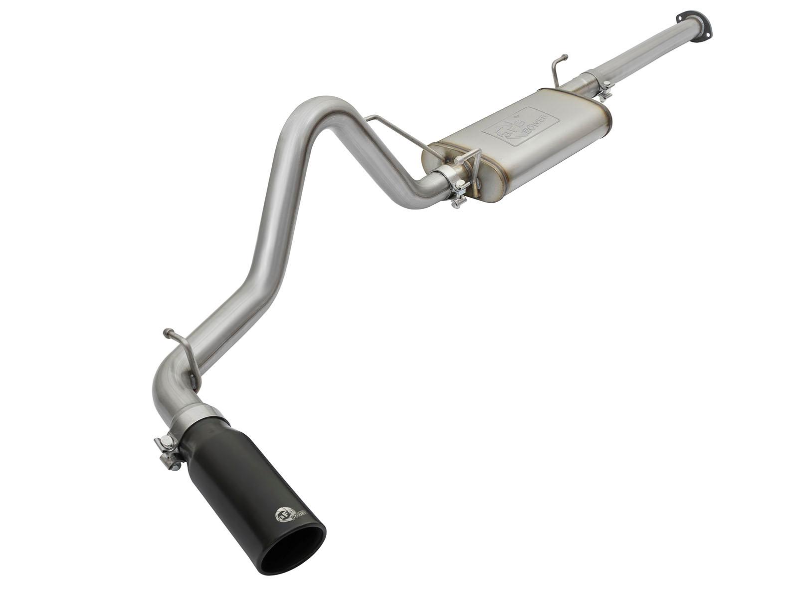 AFE MACH Force-Xp 2-1/2in 409 Stainless Steel Cat-Back Exhaust System w/Black Tip (2005-2012 Tacoma) - 49-46031-B