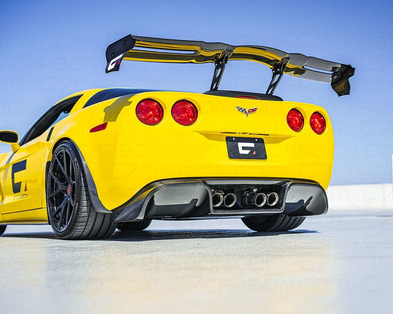 C7 Carbon Corvette C8 Stingray Champion Front Canards - Painted Carbon Flash - C8-5F-4