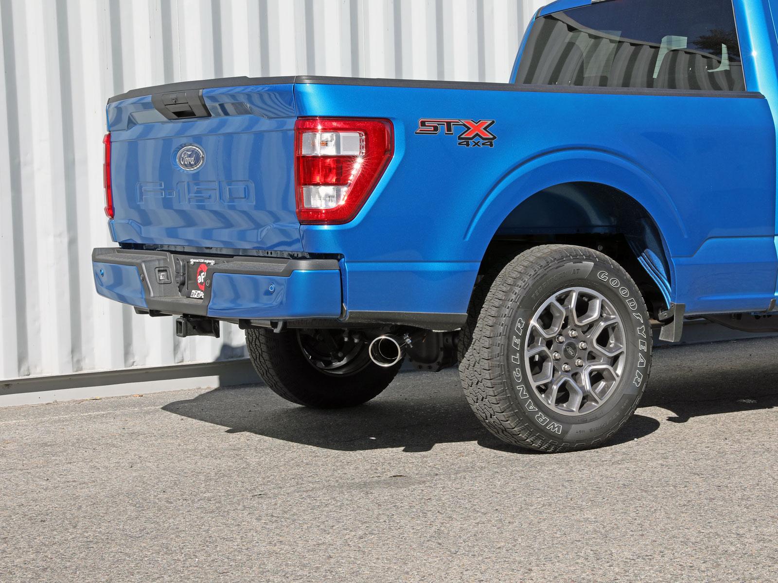 AFE 49-43125-P Apollo GT Series 3 IN to 3-1/2 IN 409 Stainless Steel Cat-Back Exhaust System w/ Polished Tip (2021-2025 Ford F-150 V6-2.7 TT / 3.5L TT / V8-5.0L)