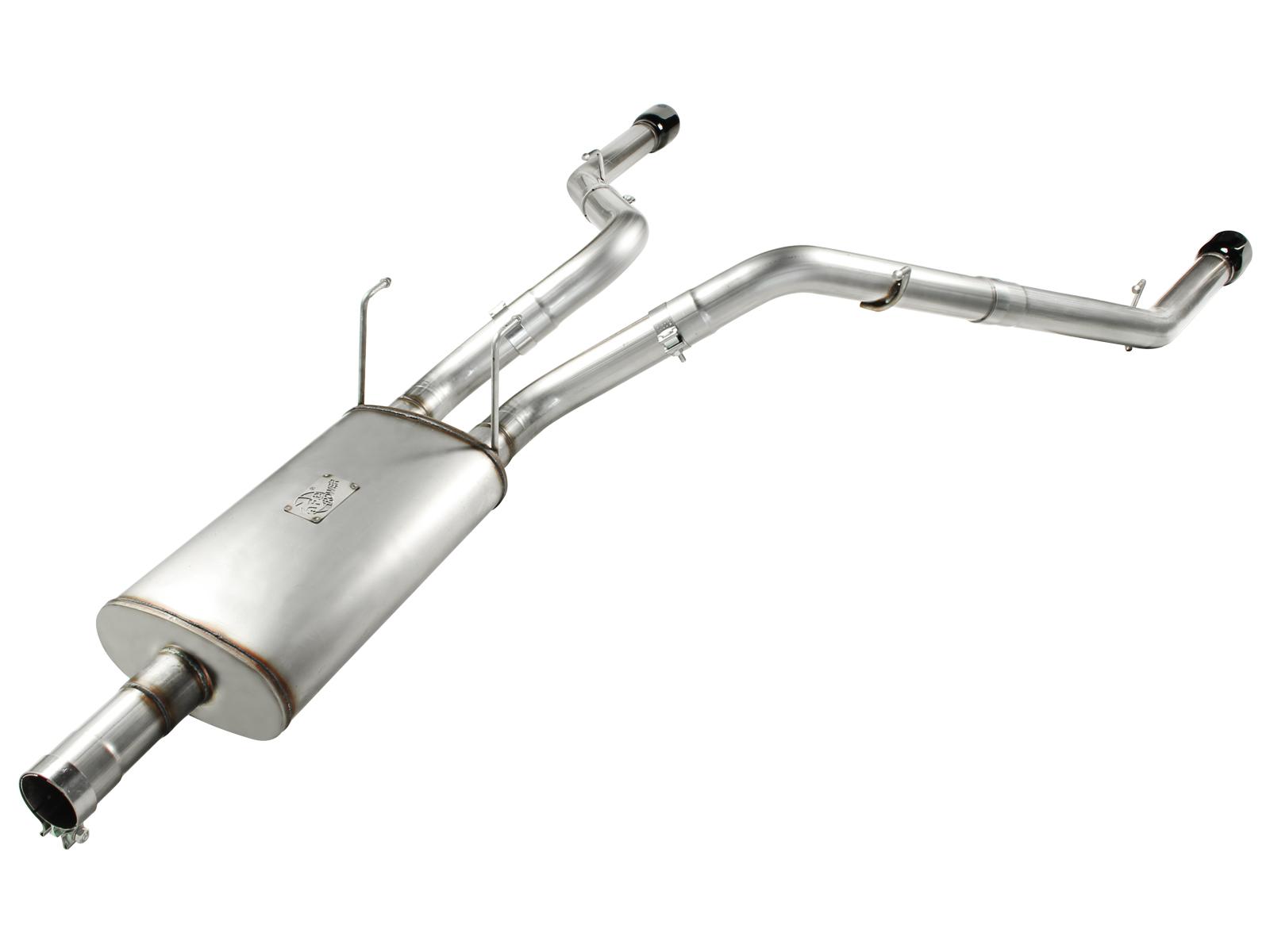 AFE Mach Force-Xp 3 IN Cat-Back Exhaust System with Dual Rear Exit Gloss Black Tip (2009-2019 1500, 1500 Classic, Ram 1500) - 49-42013-B