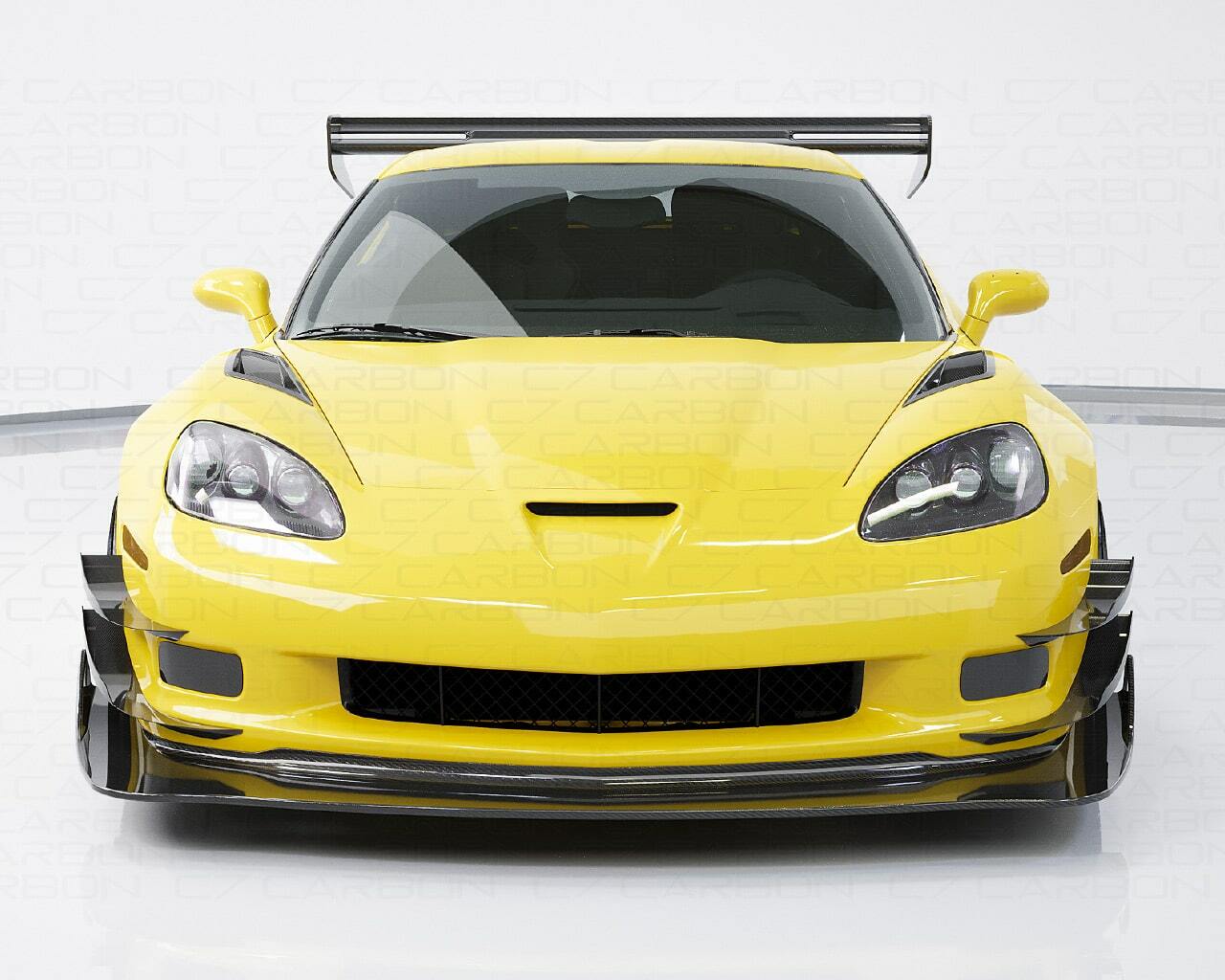 C7 Carbon Corvette C6 | Z06 / GS / ZR1 Champion Bumper Canards - Composite Unpainted - C6Z-5E-3