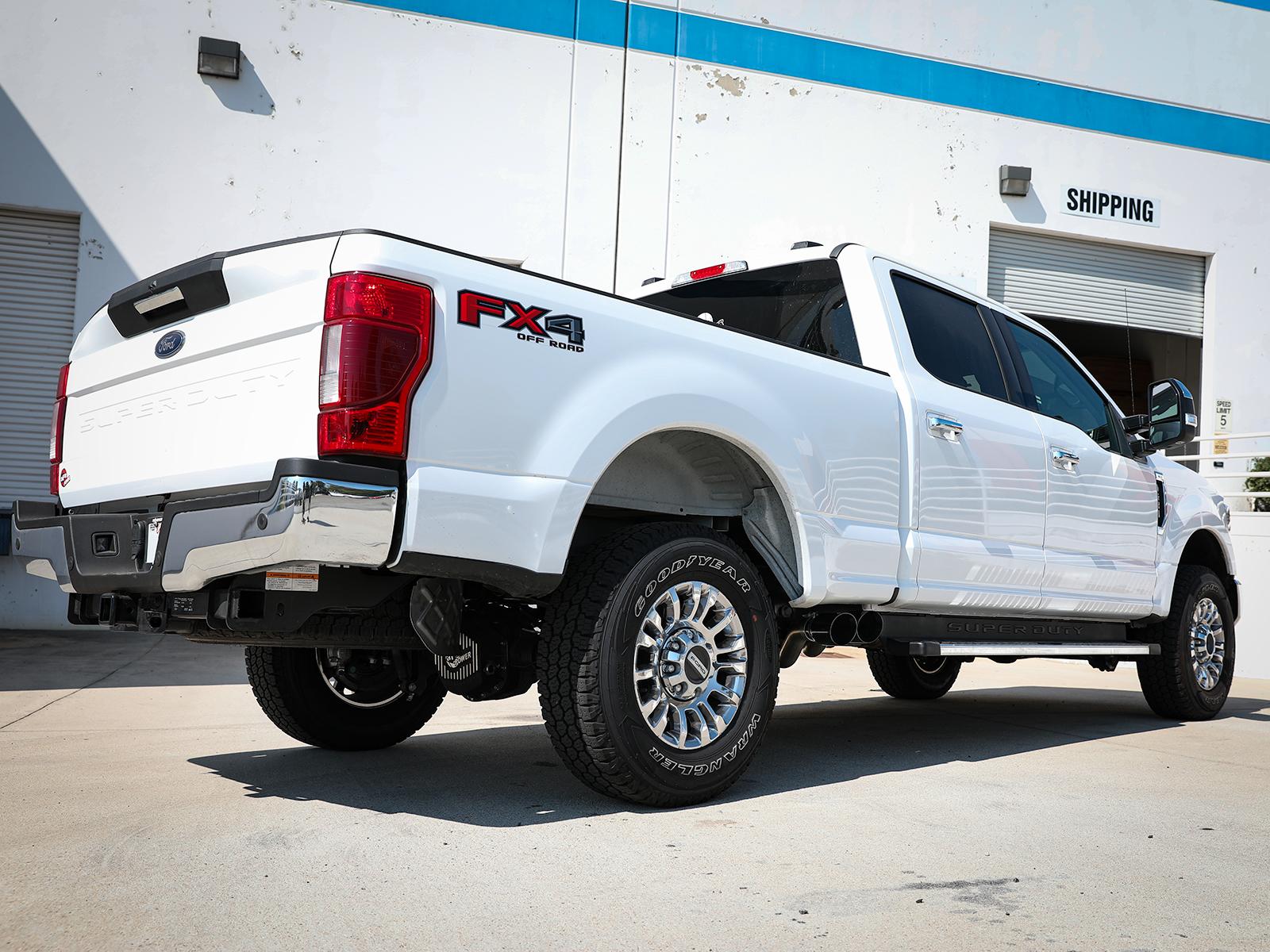 AFE Rebel Series 3 IN 409 Stainless Steel Cat-Back Exhaust System w/Black Tip (Ford F-250/F-350 17-20 V8-6.2/7.3L) - 49-43117-B