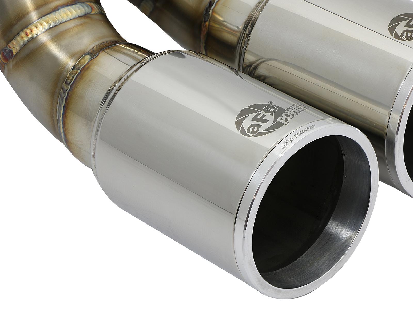 AFE MACH Force-Xp 304 Stainless Steel OE Replacement Exhaust Tip Polished (2013-2016 Boxster, Cayman) - 49C36413-P