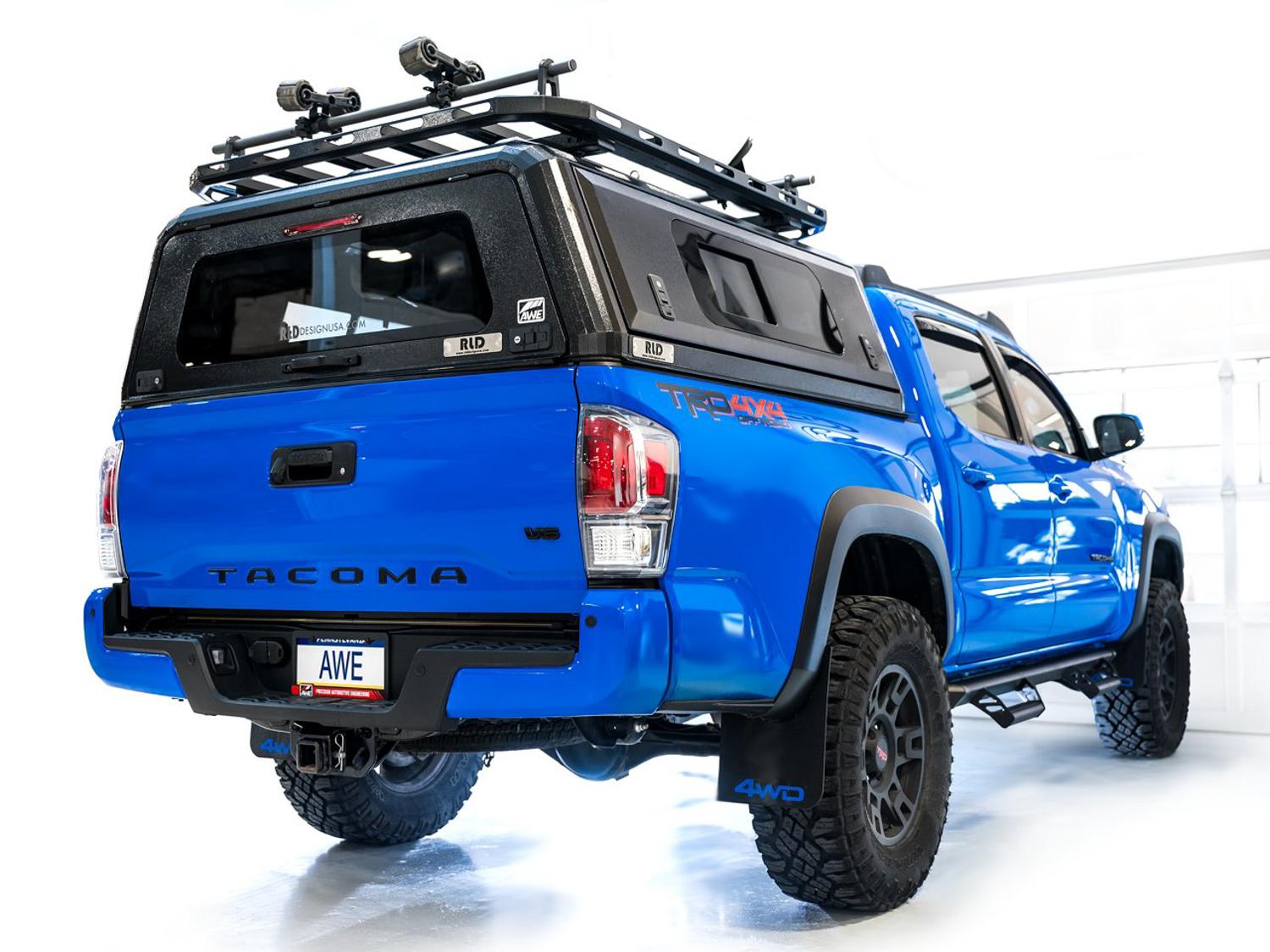 AWE 0FG Exhaust w/ Bashguard - No Tips (2016-2022 Toyota Tacoma) - 3015-31826