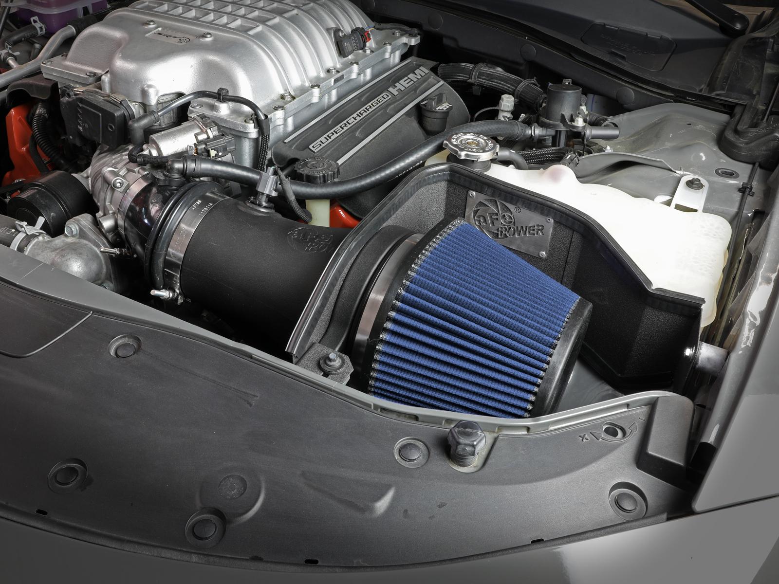 AFE Magnum FORCE Stage-2XP Cold Air Intake System w/ Pro 5R Media Black (Dodge Challenger/Charger SRT Hellcat 17-20 V8-6.2L (sc) HEMI) - 54-12852R