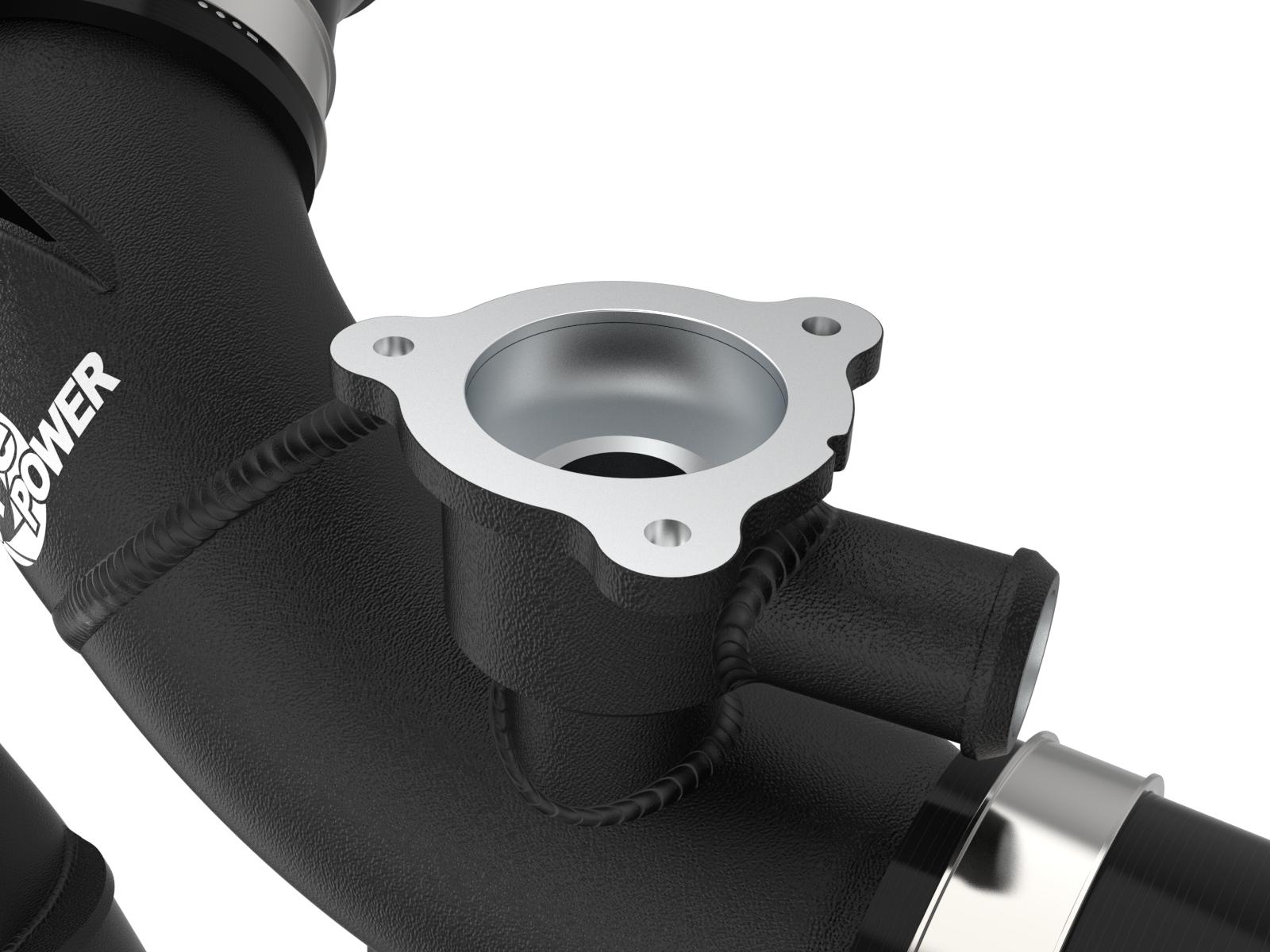 aFe BladeRunner 2.5" Aluminum Hot Charge Pipe - Black (2022 Toyota Tundra V6-3.5L) - 46-20568-B