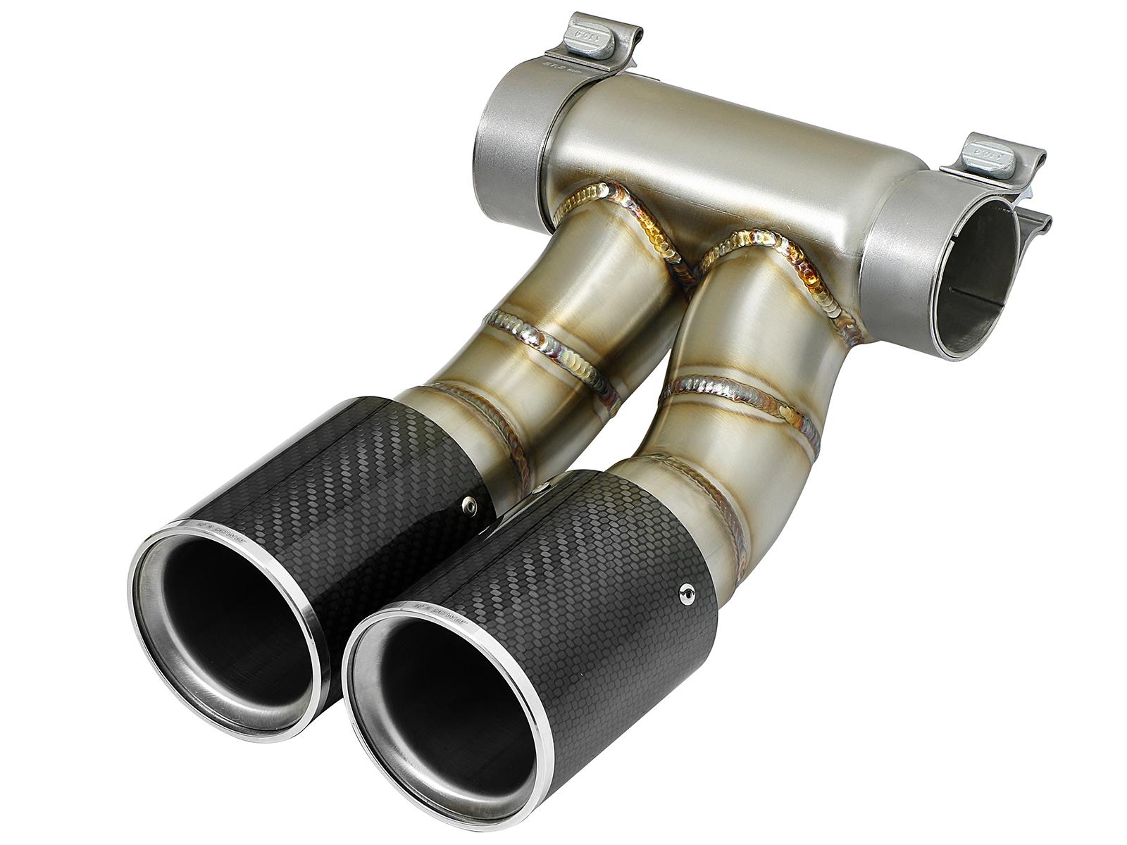 AFE MACH Force-Xp 3-1/2 IN Carbon Fiber OE Replacement Exhaust Tips (2013-2016 Boxster, Cayman) - 49C36413-C
