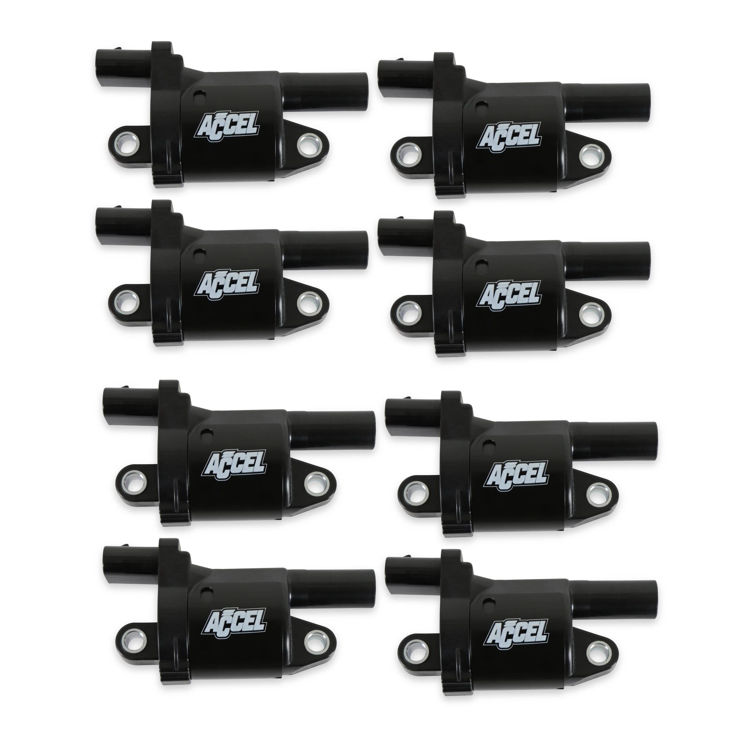Accel 14-Up Lt Round Coil - Black 8 Pack () - 140080-8