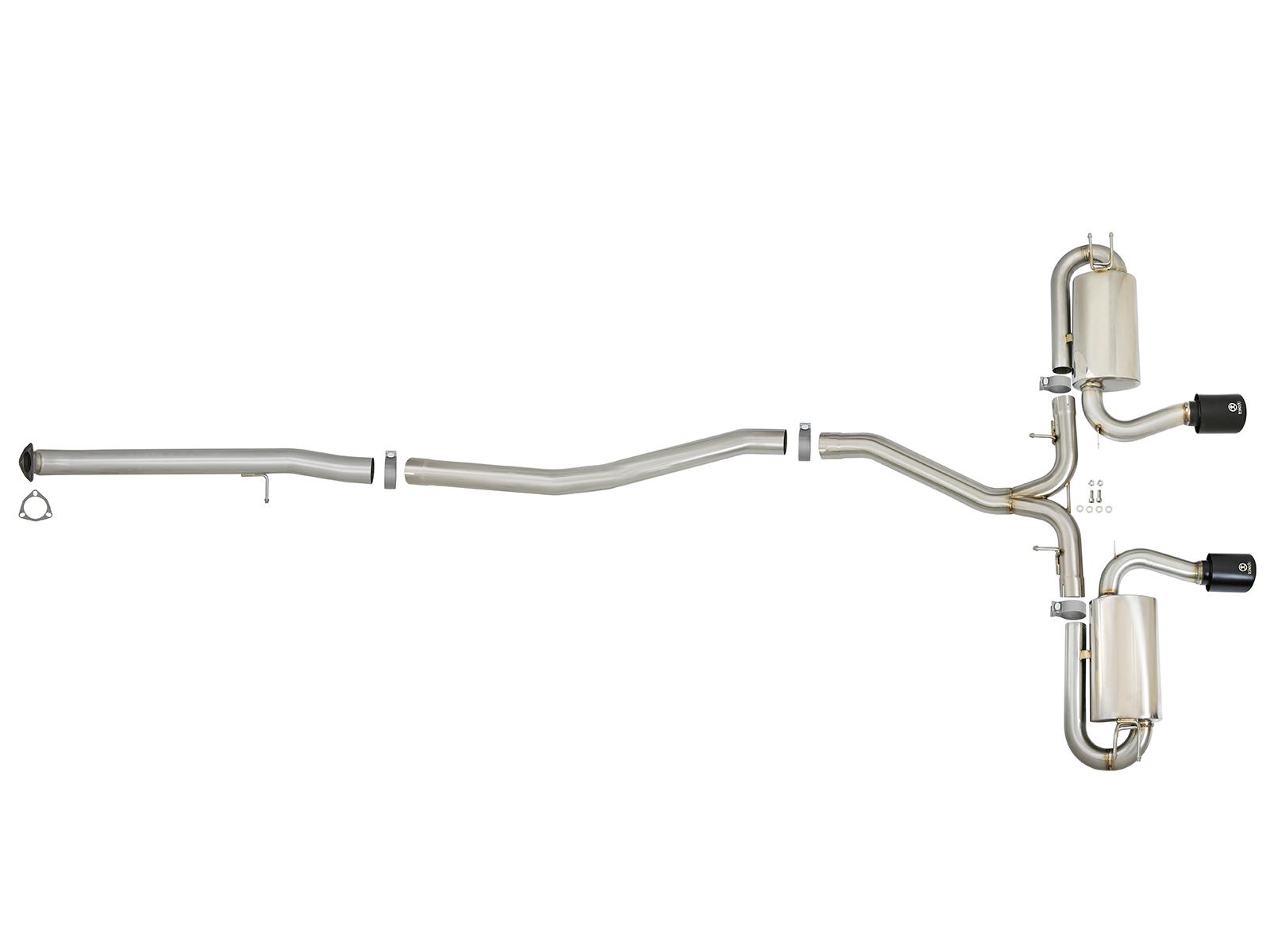 AFE Cat-Back Exhaust System (2017-2019 Honda Civic Si L4-1.5L (t)) - 49-36618-B