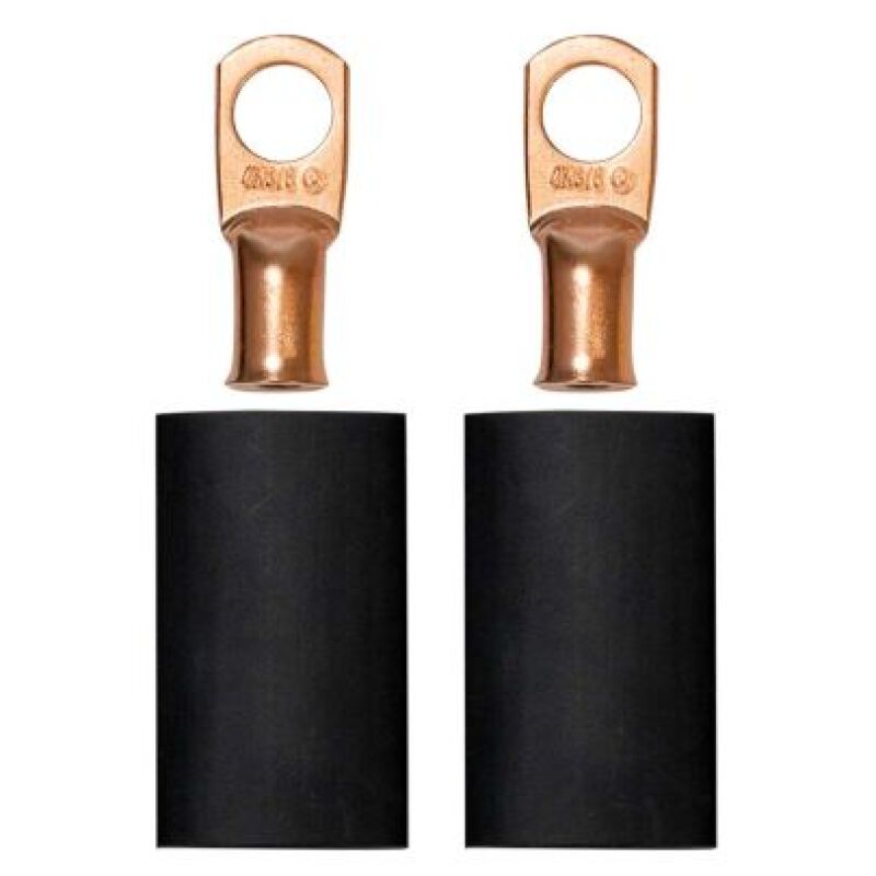 Moroso BATTERY CABLE TERMINAL KIT, CRIMP OR SOLDER, FOR 4 GA WIRE, 3/8 DIA STUD, 2 PACK - 74167
