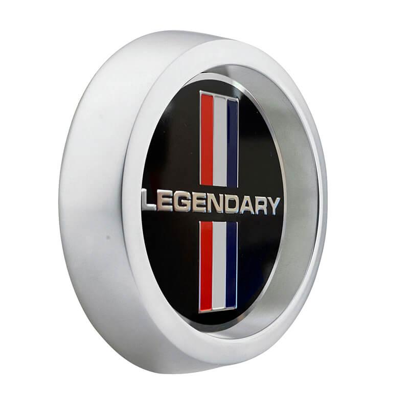 Legendary Wheels Center Cap Emblem - Black Tri Bar Logo - LW-HC029