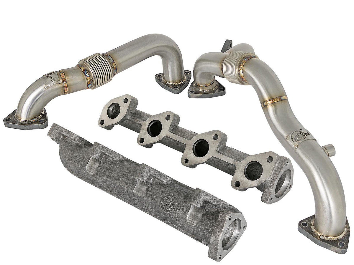 AFE Twisted Steel 304 Stainless Steel Performance Package (Ford Diesel Trucks 08-10 V8-6.4L (td)) - 48-33016-PK