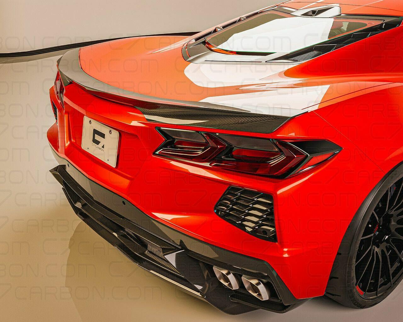 C7 Carbon Corvette C8 | Low Profile Rear Spoiler - Painted Carbon Flash - C8-3G-4