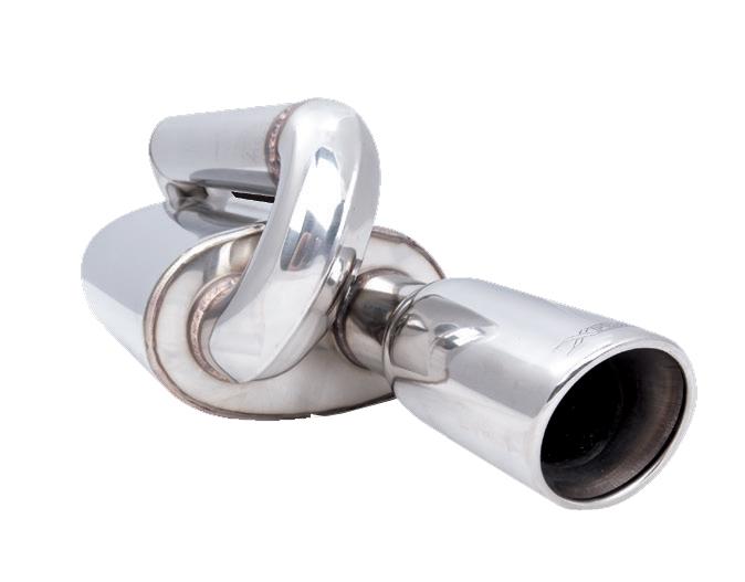 XForce 2.25 Twin Loop Oval Muffler (Left Inlet) - S12L-2.25