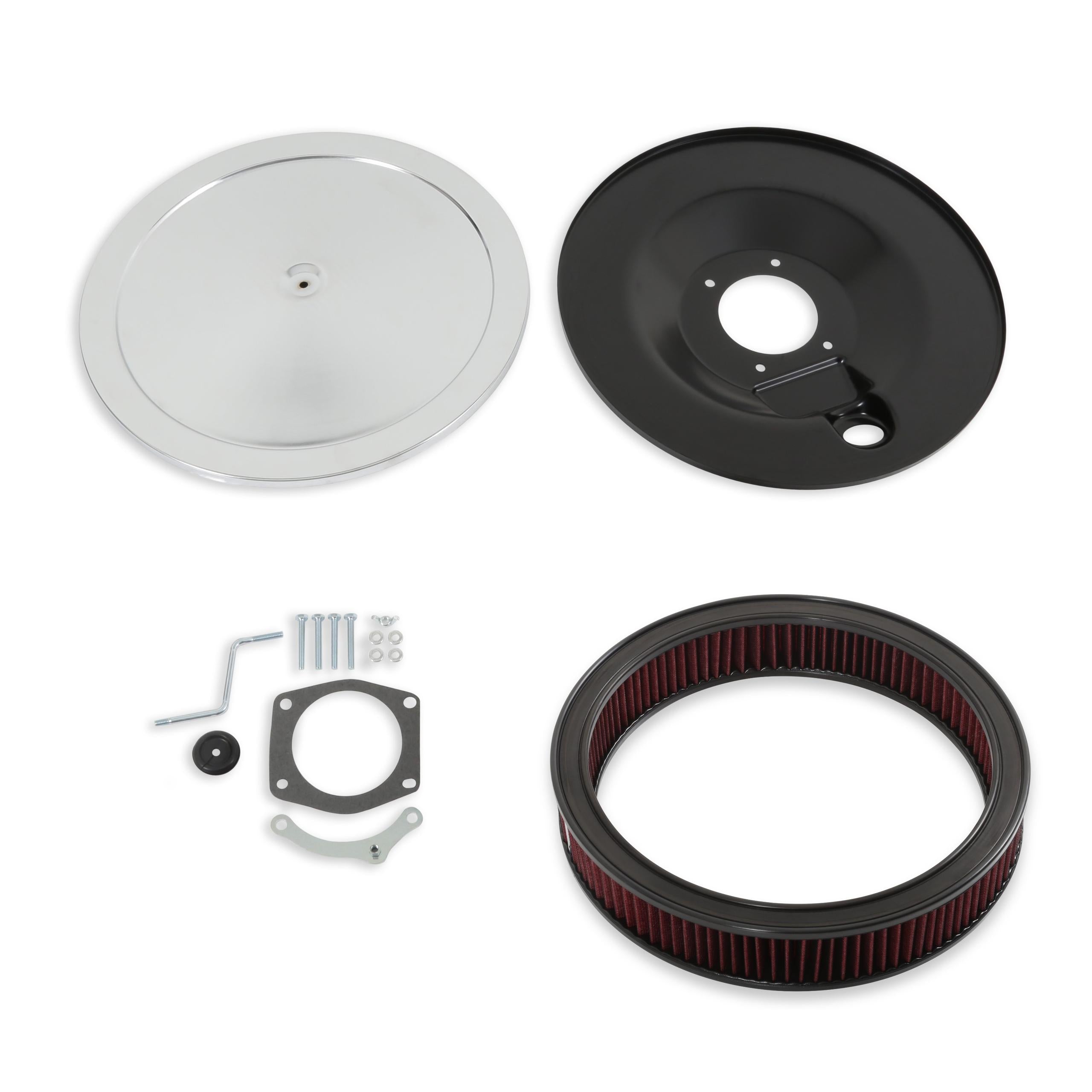 Holley RetroFilter Drive-By-Wire Air Cleaner - 16-Inch Diameter - Chrome - 120-500