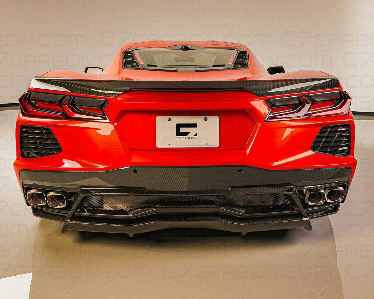 C7 Carbon Corvette C8 Stingray | Race Edition Rear Diffuser - Carbon Fiber - C8-4A-1