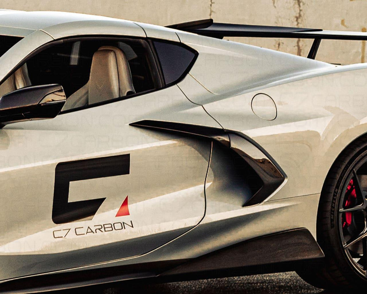 C7 Carbon Corvette C8 | Rear Side Scoop Trim | Carbon Fiber - C8-5E-1