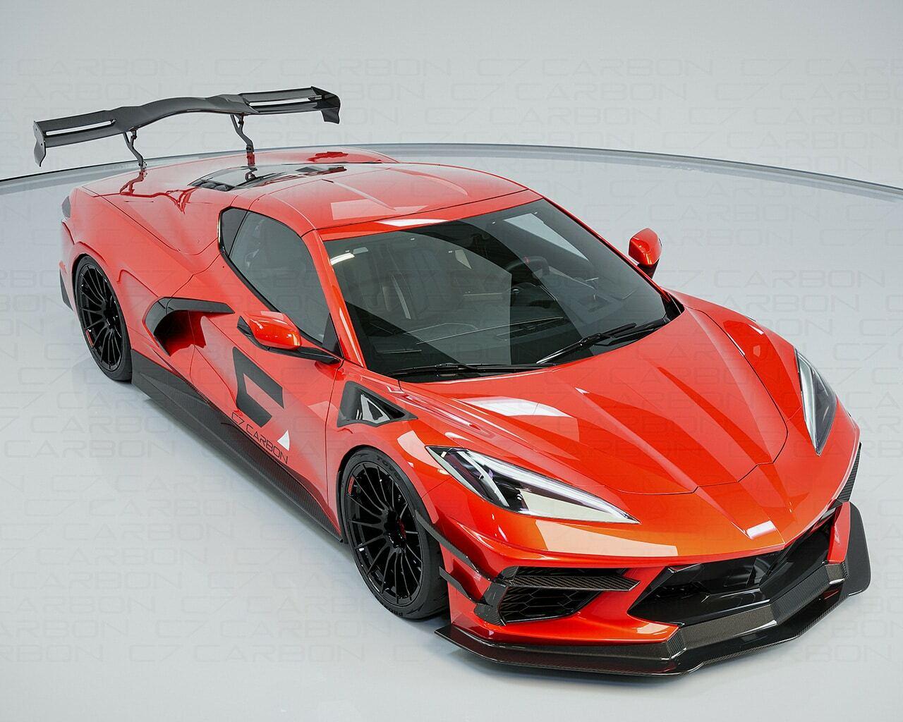C7 Carbon Corvette C8 | Champion Front Splitter - Carbon Fiber - C8-1C-1