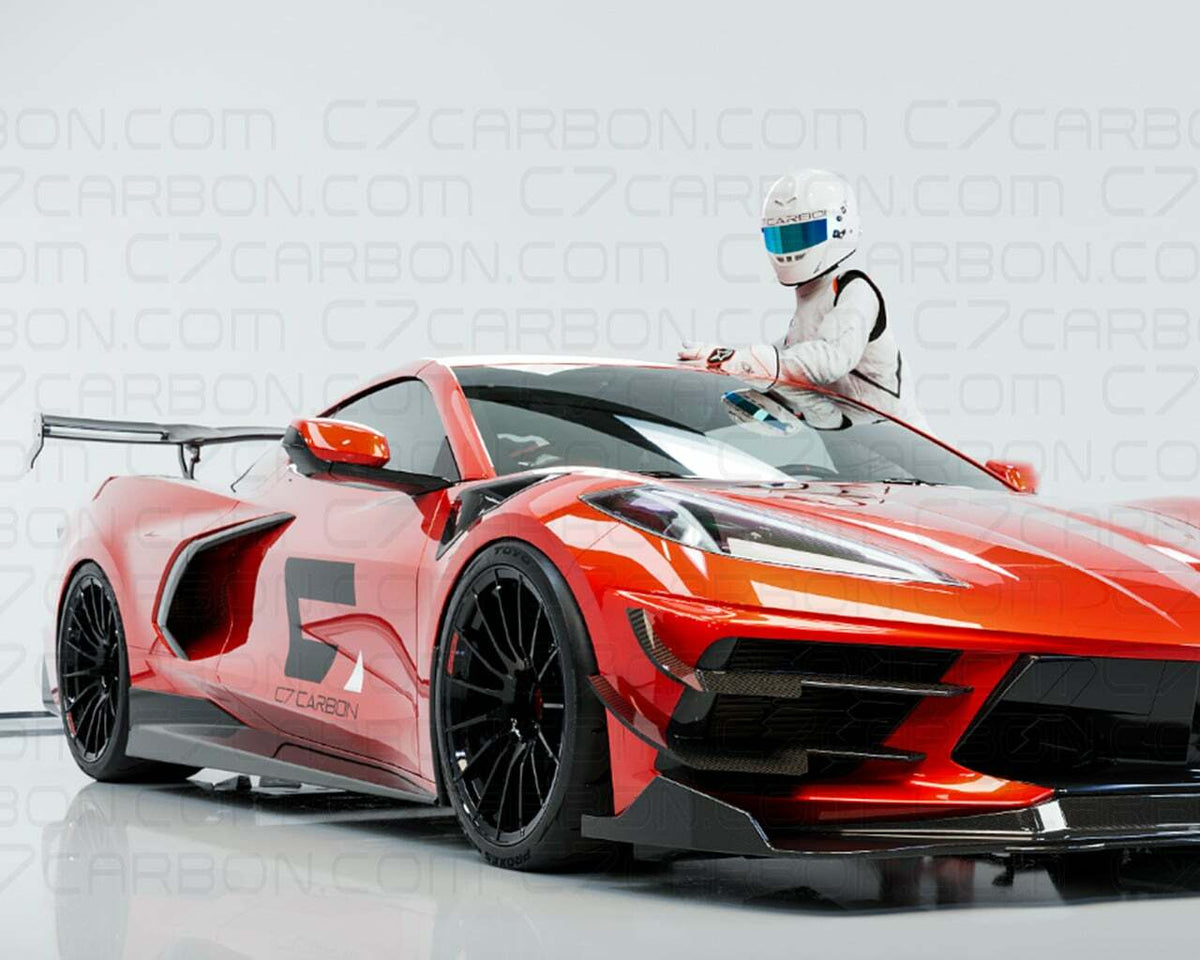 C7 Carbon Corvette C8 | Legacy Edition Side Skirt Set - Carbon Fiber - C8-2D-1