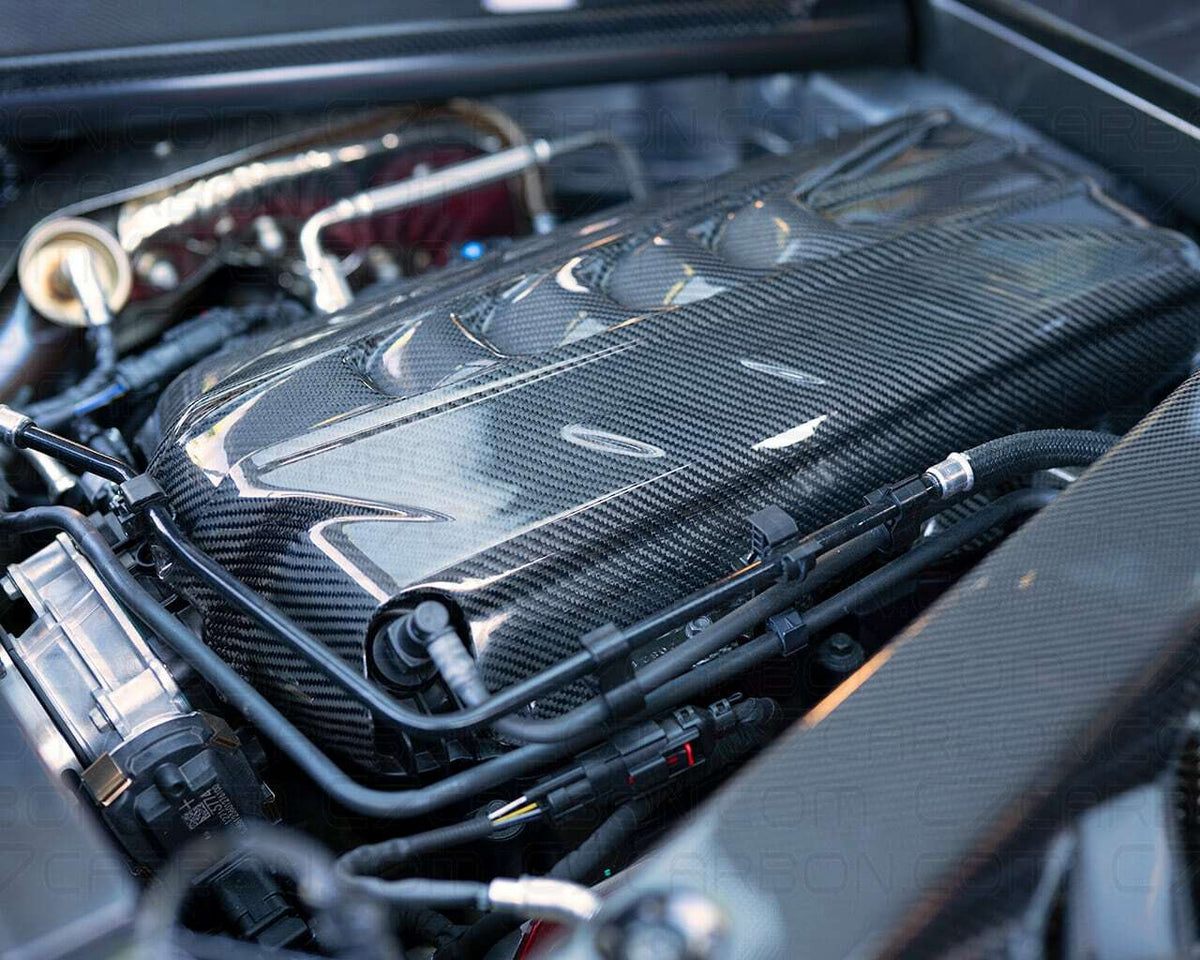 C7 Carbon Corvette C8 | Carbon Fiber Engine Cover for LT2 Engine - C8-5C-1
