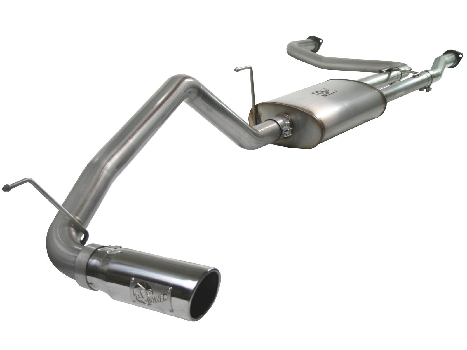 AFE MACH Force-Xp 2-1/2 IN to 3 IN 409 Stainless Steel Cat-Back Exhaust w/Polish Tip (2004-2015 Titan, Titan, Titan, Titan, Titan) - 49-46102-P
