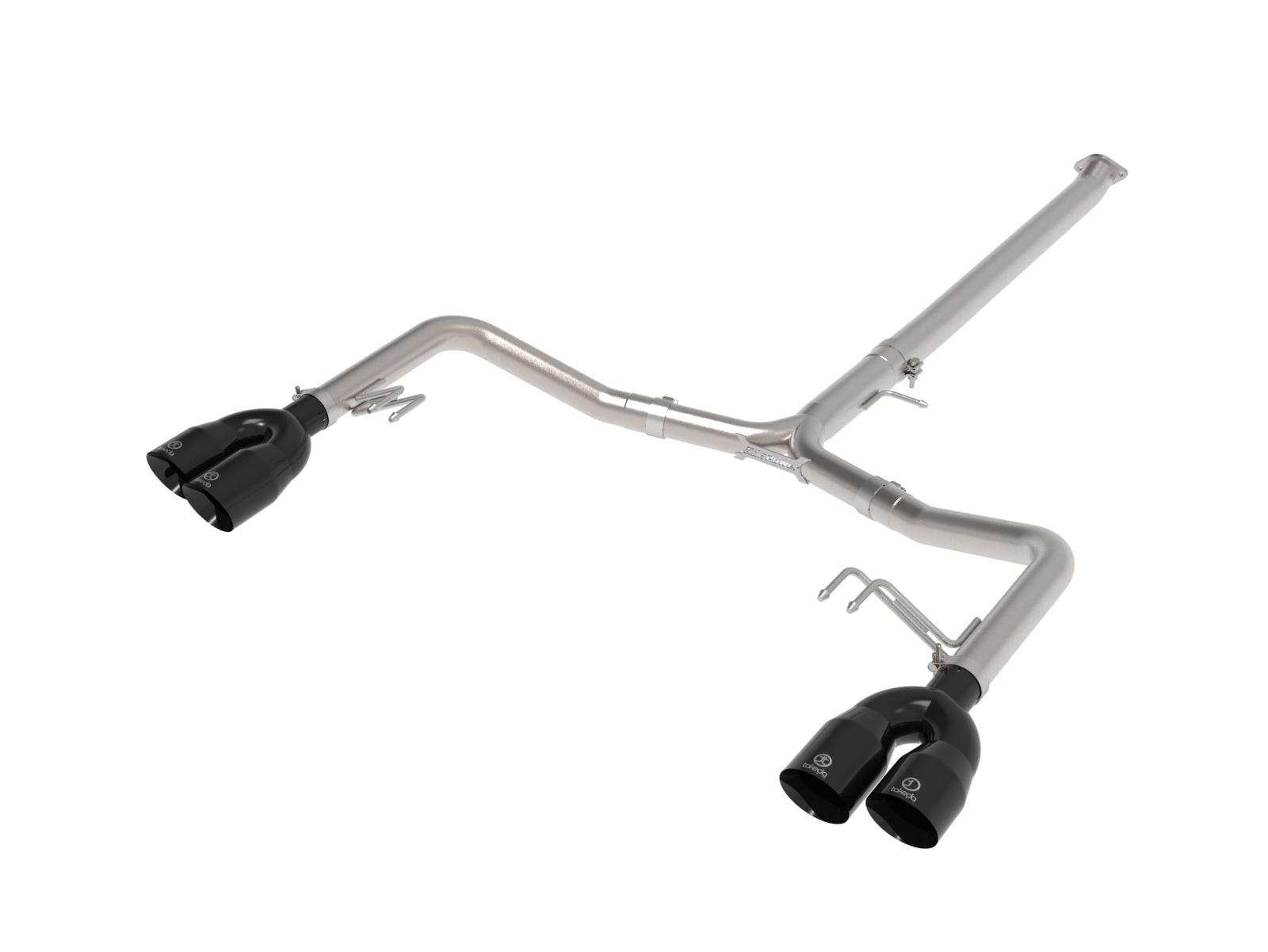 AFE Takeda 3 IN to 2-1/2 IN 304 Stainless Steel Axle-Back Exhaust w/ Black Tip (2021-2024 K5 GT) - 49-37043-B