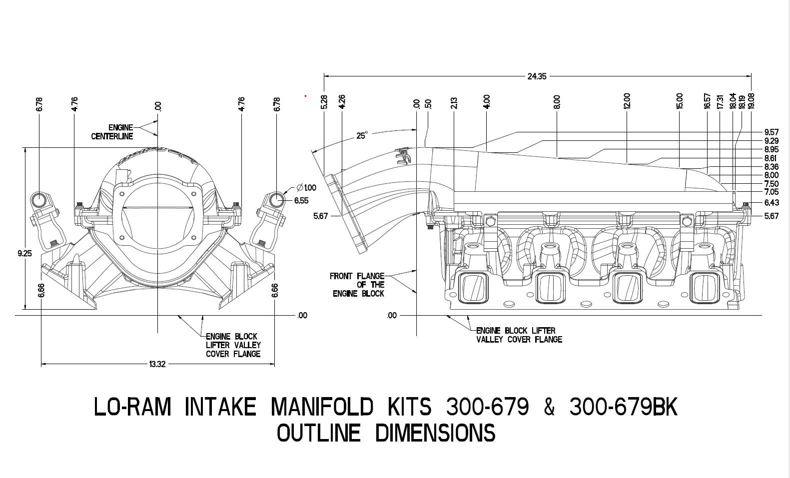 Holley EFI Lo-Ram Intake Manifold Base - 300-683