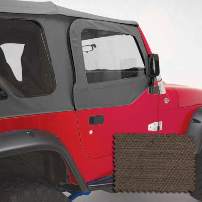 Rugged Ridge Door Kit Upper Khaki Denim; 97-06 Jeep Wrangler Tj - 13714.36
