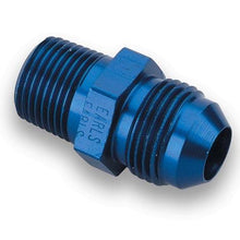Earls Straight Aluminum An To Npt Adapter - Size: -6An Male To 1/8 In. Npt Male - Anodized Blue - Bagged Packaging - 981662ERL