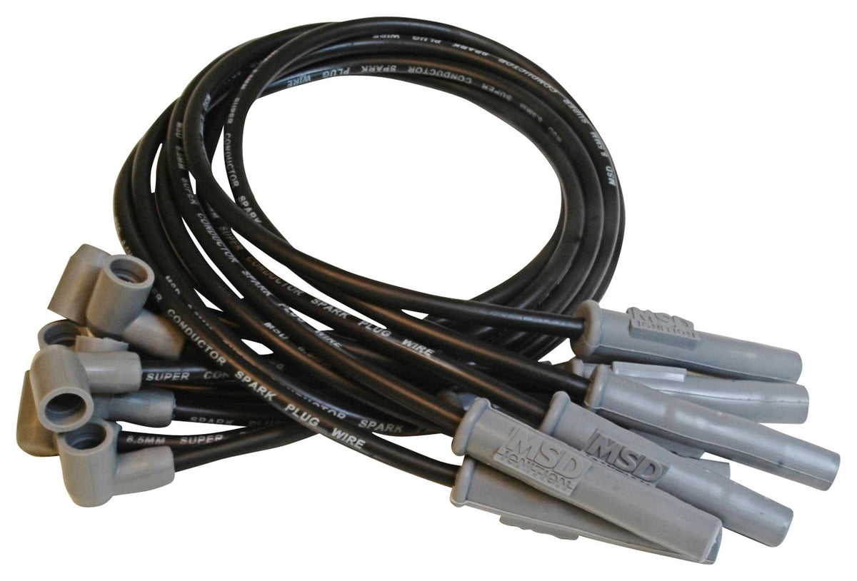 Msd 31383 Wire Set, Black Super Conductor, Ford 351C-400, Socket