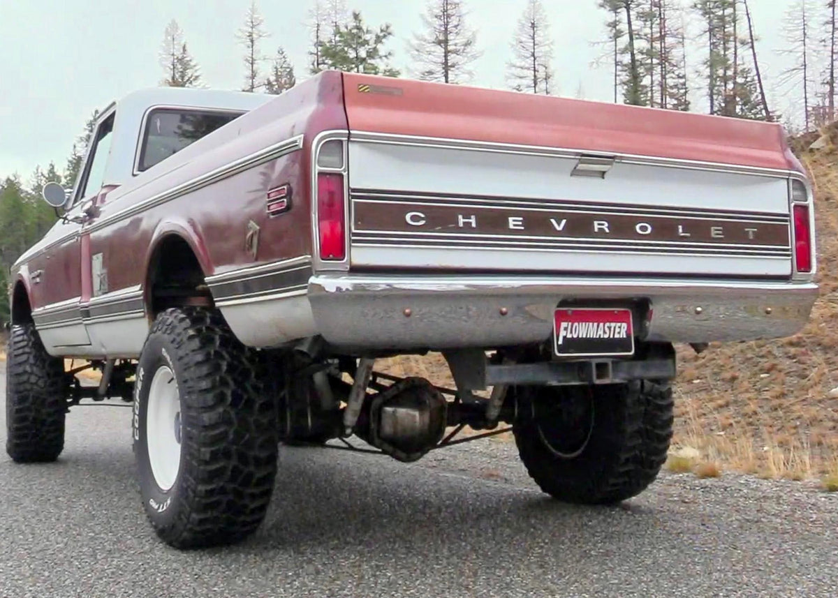 Flowmaster American Thunder Crossmember-Back Exhaust System (1967-1972 K10, K15, K1500, K20, K25/2500 4WD Trucks with V8) - 817940