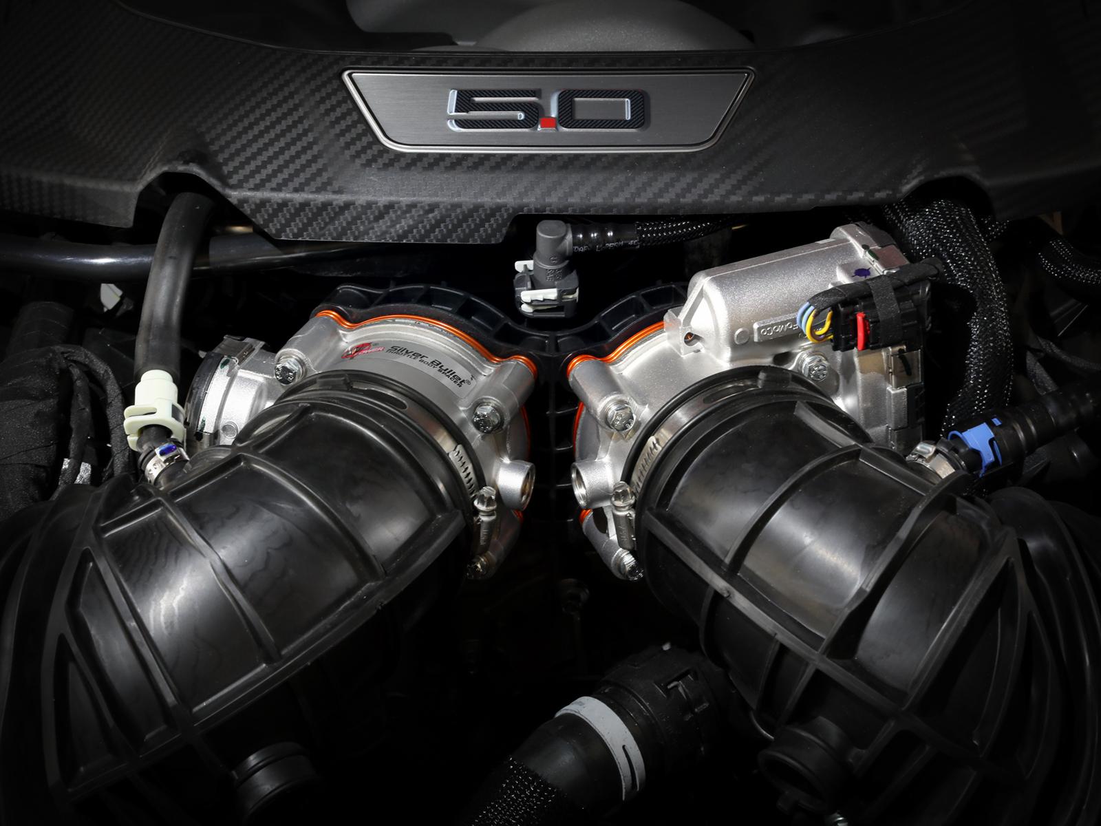 AFE Silver Bullet Throttle Body Spacer Kit (2026 Mustang GT, Mustang Dark Horse) - 46-33026N