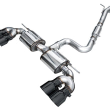 AWE Touring Edition Exhaust for Volkswagen MK8 Golf R - Diamond Black Tips - 3015-43658