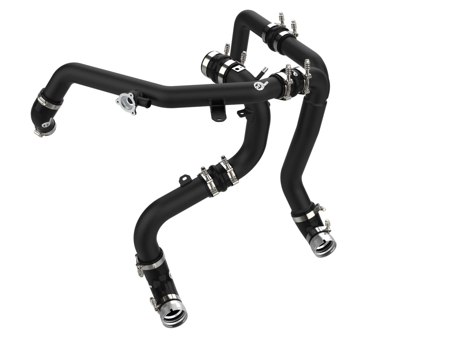 aFe BladeRunner Aluminum Hot and Cold Charge Pipe Kit - Black (2021-2025 Ford Bronco 2.7L) - 46-20584-B