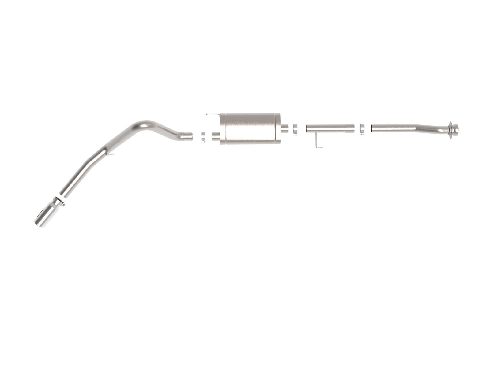 AFE 49-43125-P Apollo GT Series 3 IN to 3-1/2 IN 409 Stainless Steel Cat-Back Exhaust System w/ Polished Tip (2021-2025 Ford F-150 V6-2.7 TT / 3.5L TT / V8-5.0L)