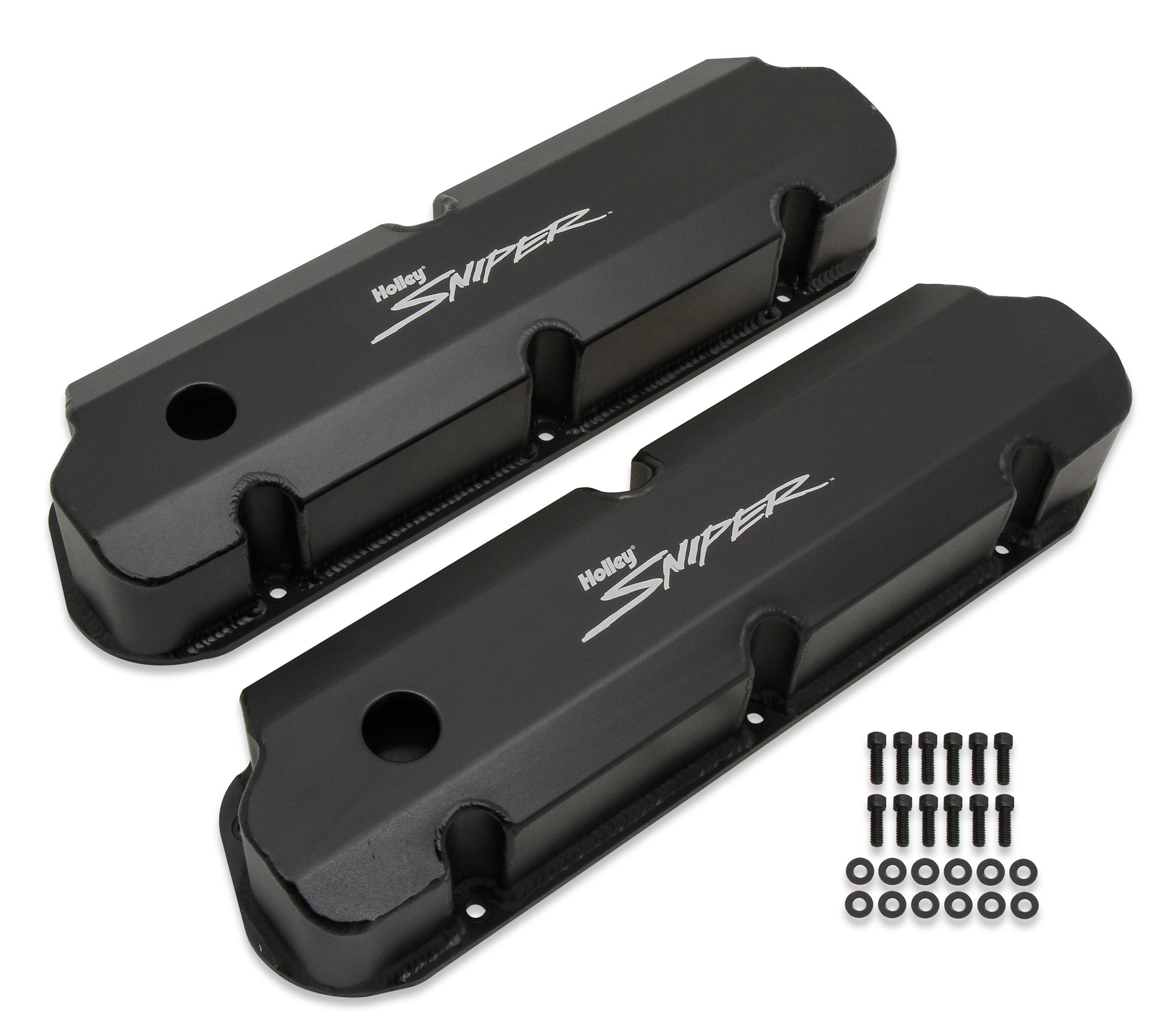 Holley Aluminum Valve Cover Set (1962-1985 Bronco, LTD, Custom 500, E-100 Econoline, E-100 Econoline Club Wagon, E-150 Econoline, E-150 Econoline Club Wagon, E-250 Econoline, E-250 Econoline Club Wagon, E-350 Econoline, E-350 Econoline Club Wagon, Elite,