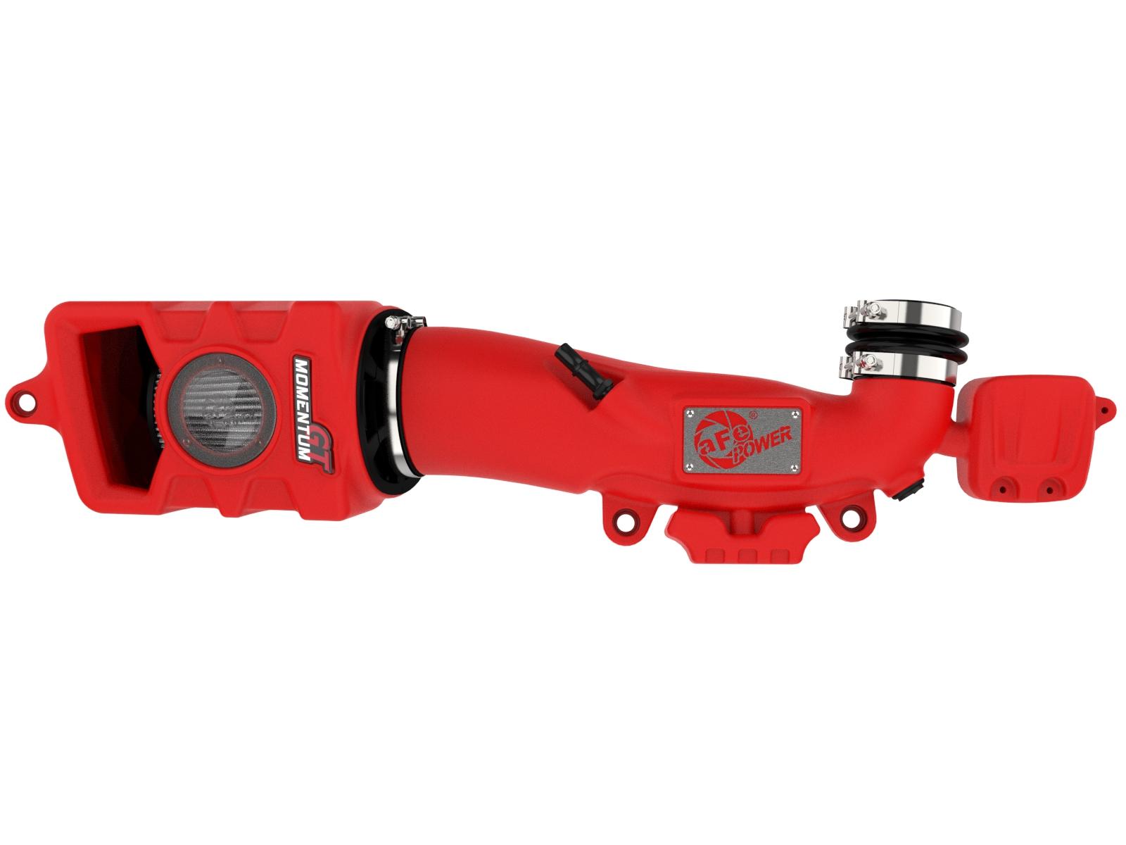 AFE Momentum GT Cold Air Intake System Red w/ Pro DRY S Filter (2018-2023 Gladiator 3.6, 2018-2023 Wrangler 3.6) - 51-76217-R