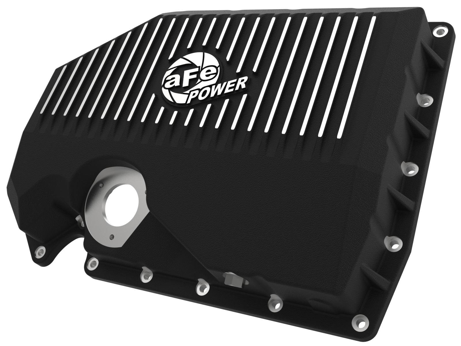 AFE Pro Series Rear Differential Cover Black w/ Machined Fins - 46-71210B