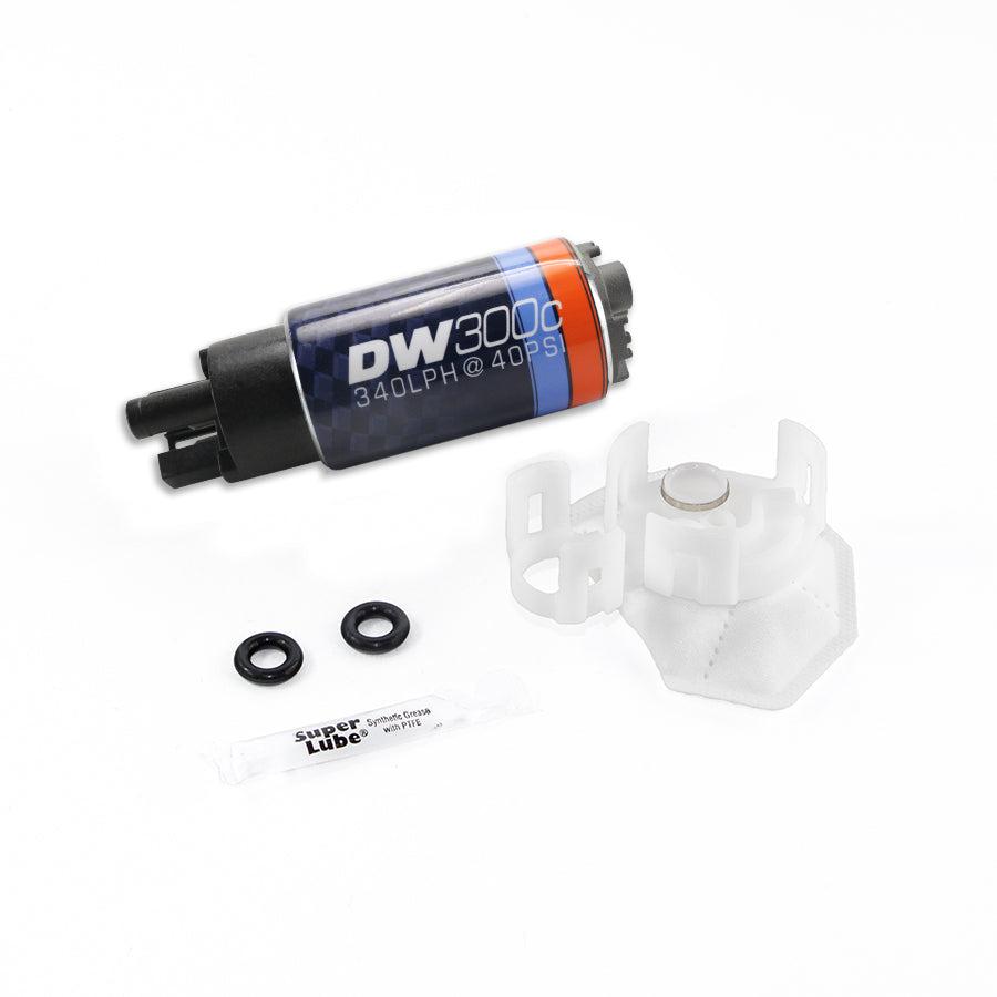 DeatschWerks 340lph compact fuel pump w/ 9-1026 install kit (2006-2019 Taurus, Accord, Civic, Wrangler, 3, 6, Lancer, Tundra) - 9-307-1026