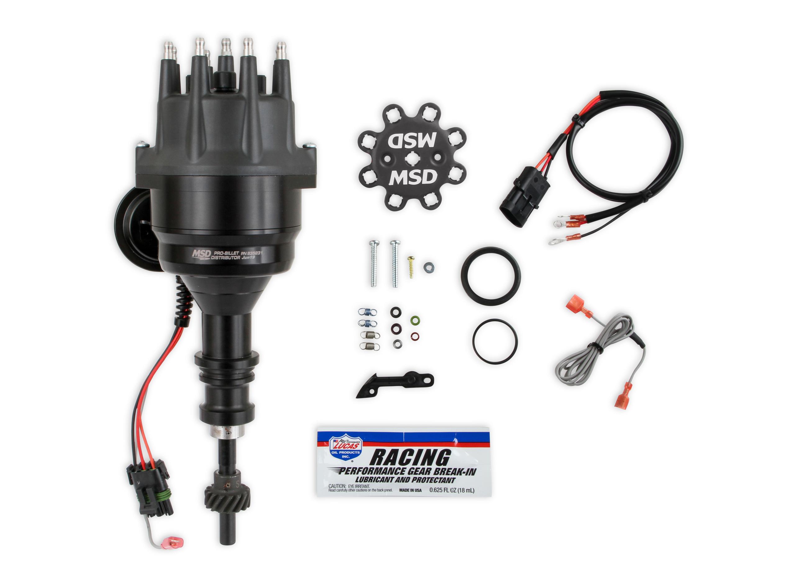 Msd 835231 Msd Black Dist, Ford 289/302,Rtr,Stl Gr