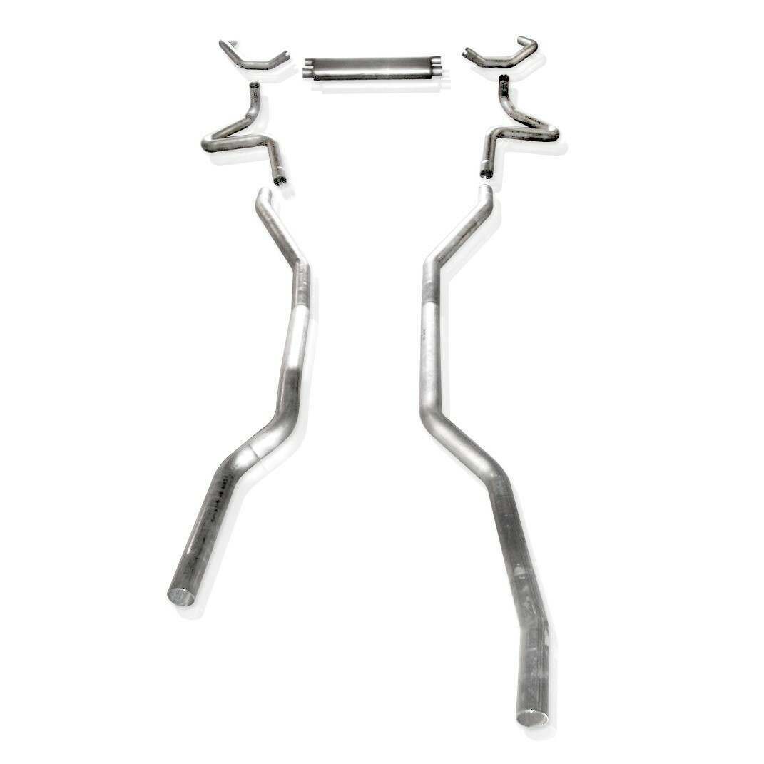 Stainless Works BBC Catback Transverse Muffler Fits Factory Manifolds (1967-1968 Camaro) - CA6714S