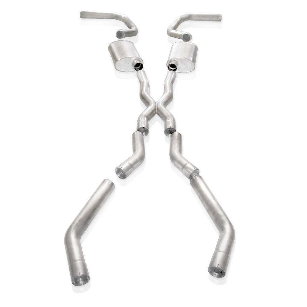 Stainless Works Catback Dual Turbo Mufflers X-Pipe Performance Connect (1967-1969 Camaro) - CA679LSD