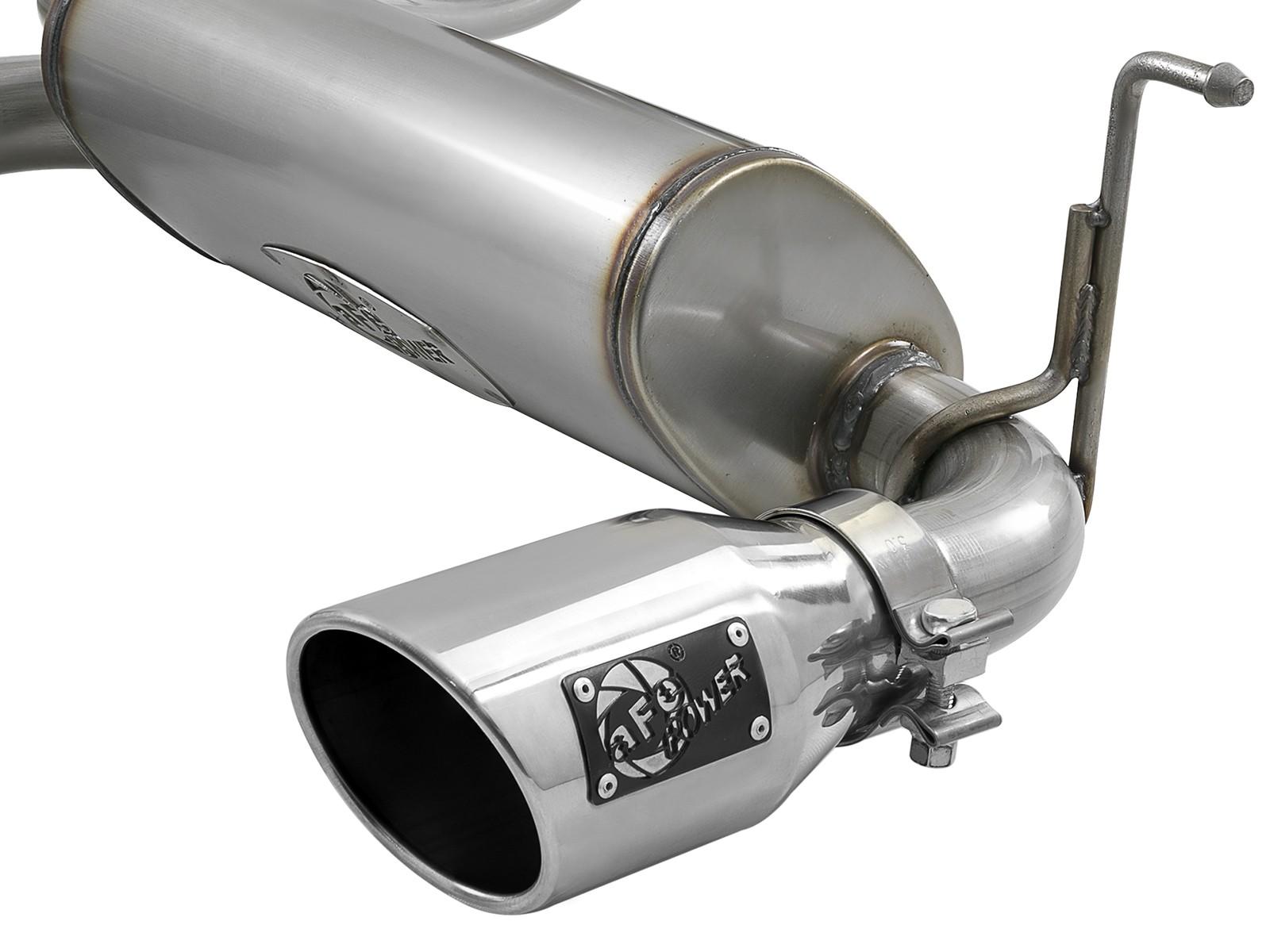 AFE Rebel Series Cat-Back Exhaust System w/ Polished Tip (2018-2021 Wrangler) - 49-48096-P