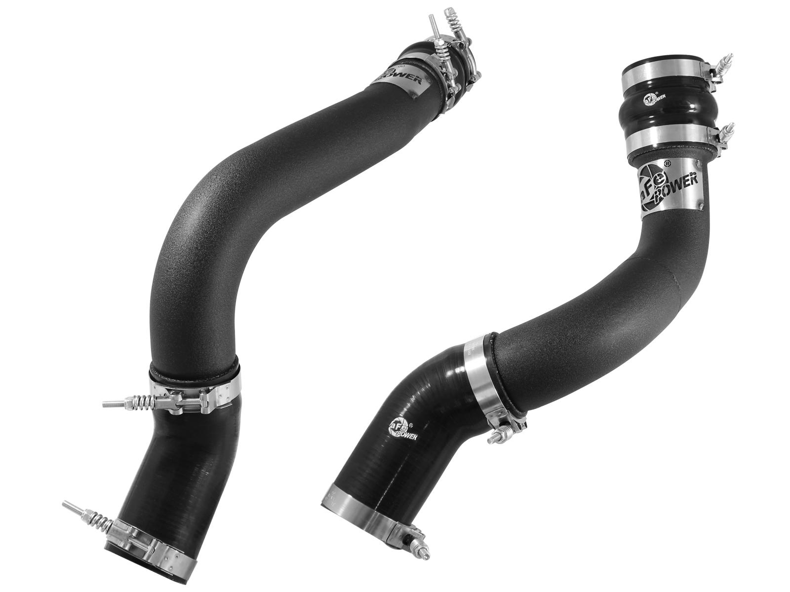 AFE BladeRunner 3 IN Aluminum Hot and Cold Charge Pipe Kit Black (2013-2018 2500, 3500) - 46-20134-B