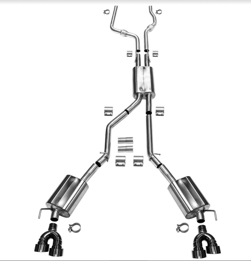 Thermal R&D 2.5" Cat-Back Exhaust System with Mid Pipes - Black Tips (2020-2027 Explorer ST) - A910-B910-C910-B