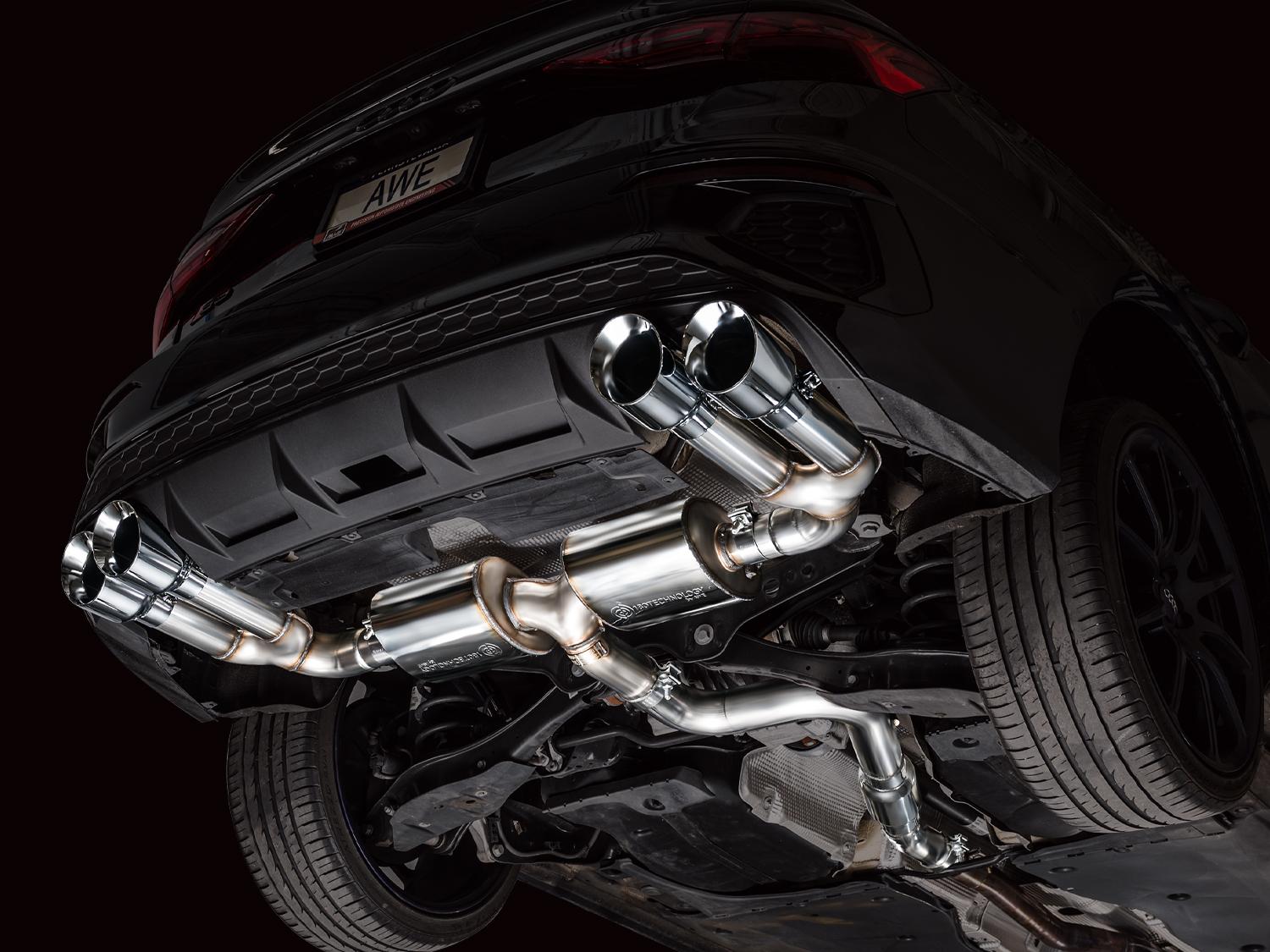 AWE Touring Edition Exhaust for Audi 8Y S3 - Chrome Silver Tips - 3015-42897
